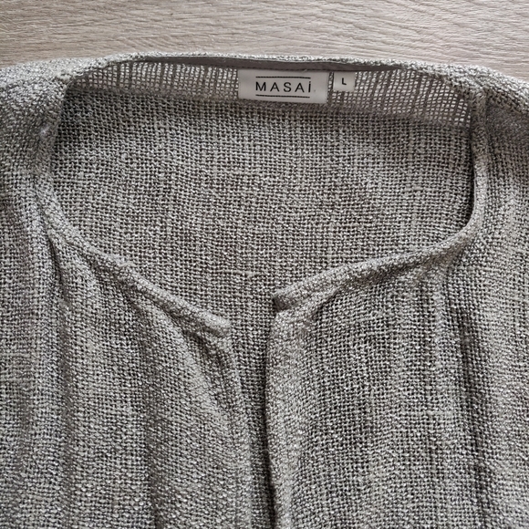 Masai Woven Gray Cardigan with Pockets Large - Picture 5 of 8